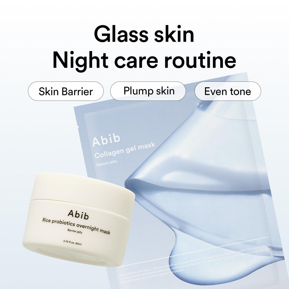 Abib Collagen Gel Mask Sedum Jelly logo and 10 sheets visualization