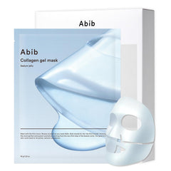 Abib Collagen Gel Mask Sedum Jelly packaging highlights vegan formula for nourishment