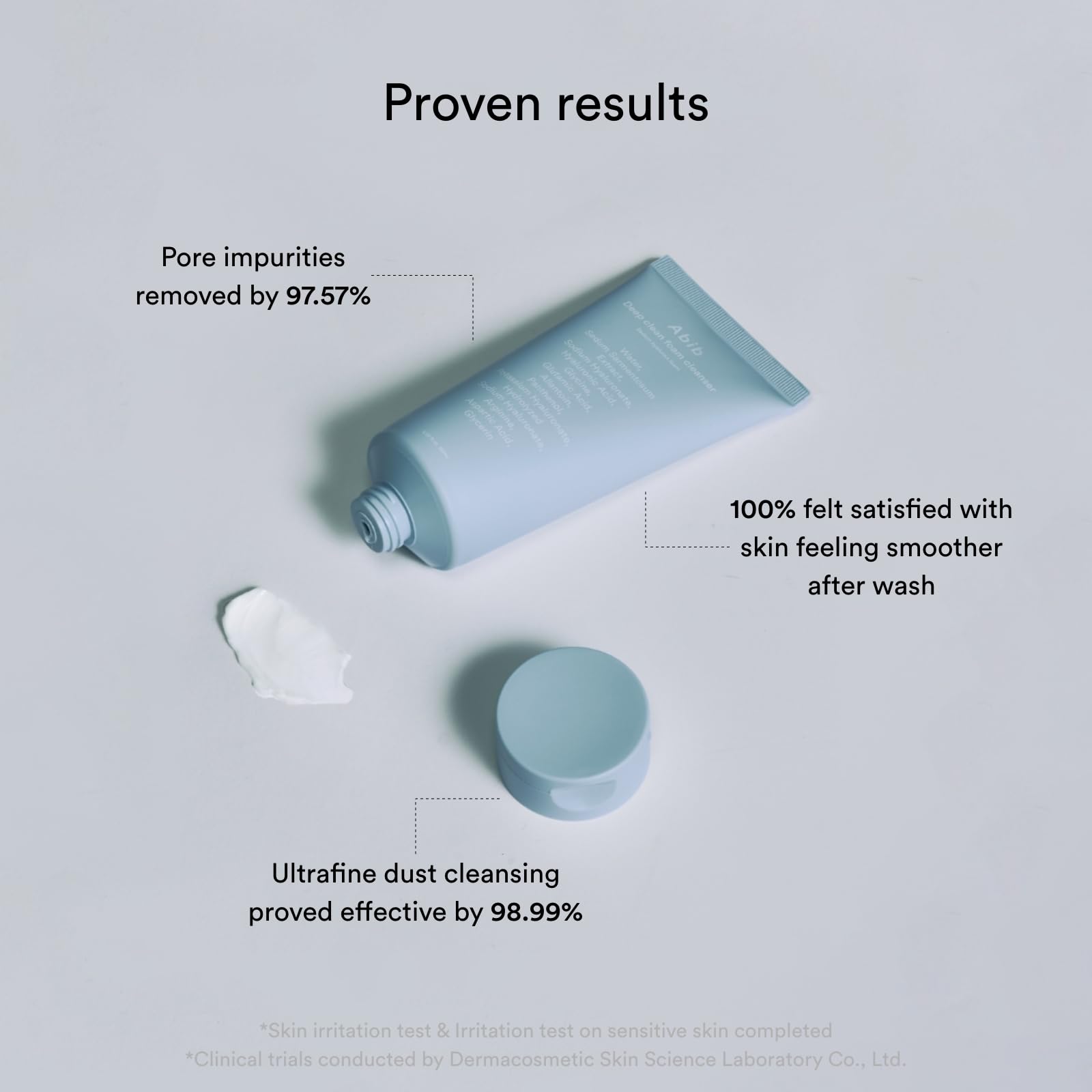 Abib Deep Clean Foam Cleanser hyaluron visual emphasizes moisture retention.