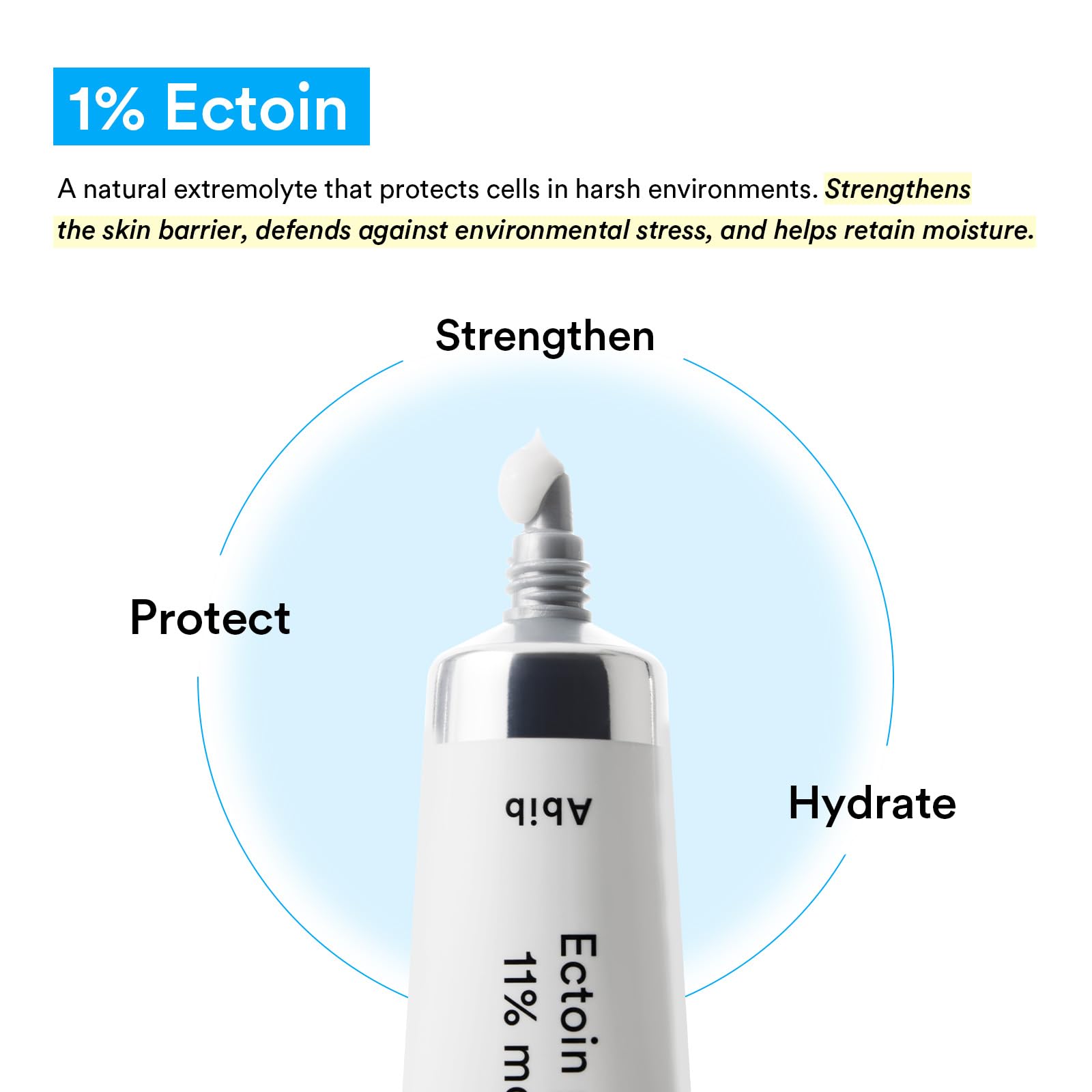Lightweight finish on dry skin area with Abib Ectoin Panthenol