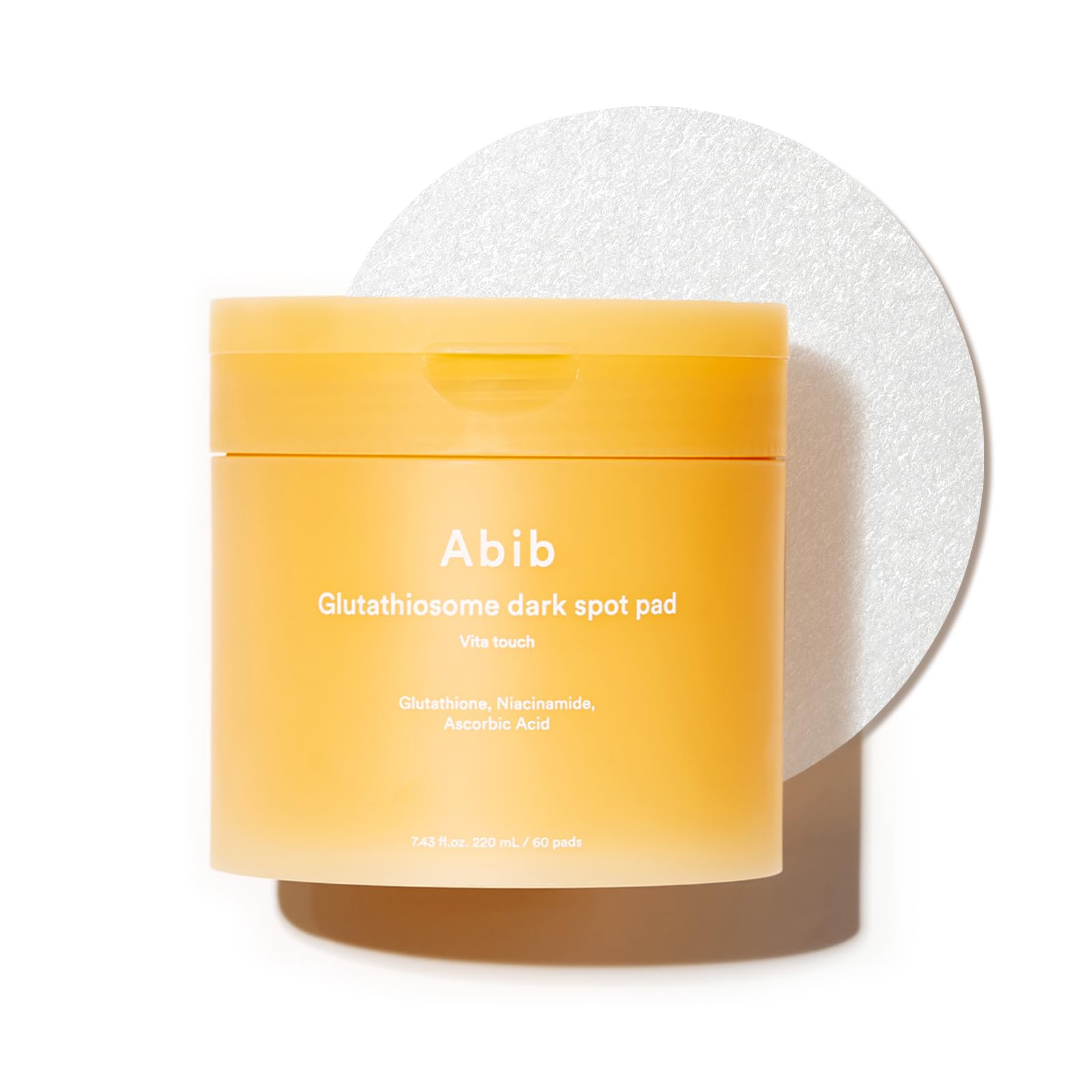 Abib Glutathiosome Dark Spot Pad packaging for brightening routine.