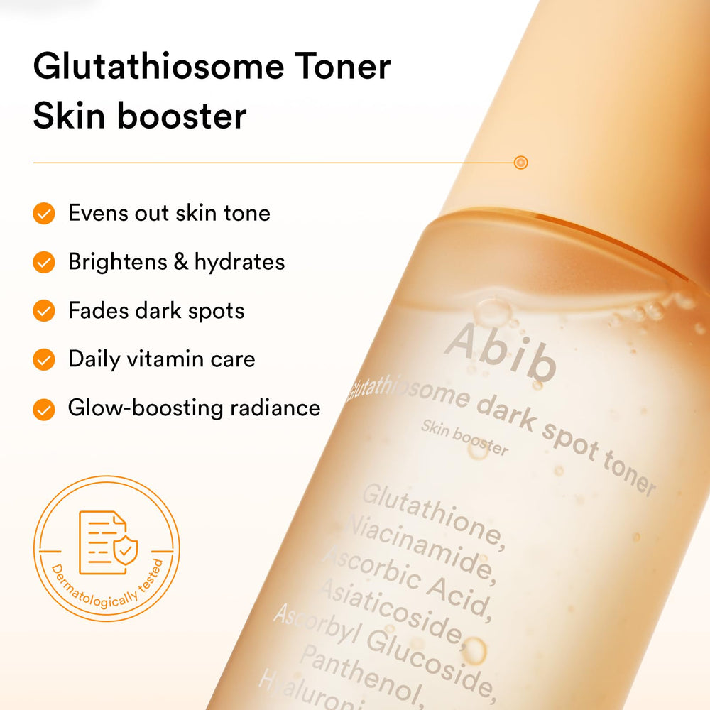 Abib Glutathiosome Dark Spot Toner dispensing pump enables easy use.