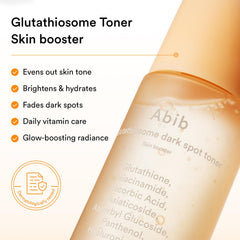Abib Glutathiosome Dark Spot Toner dispensing pump enables easy use.