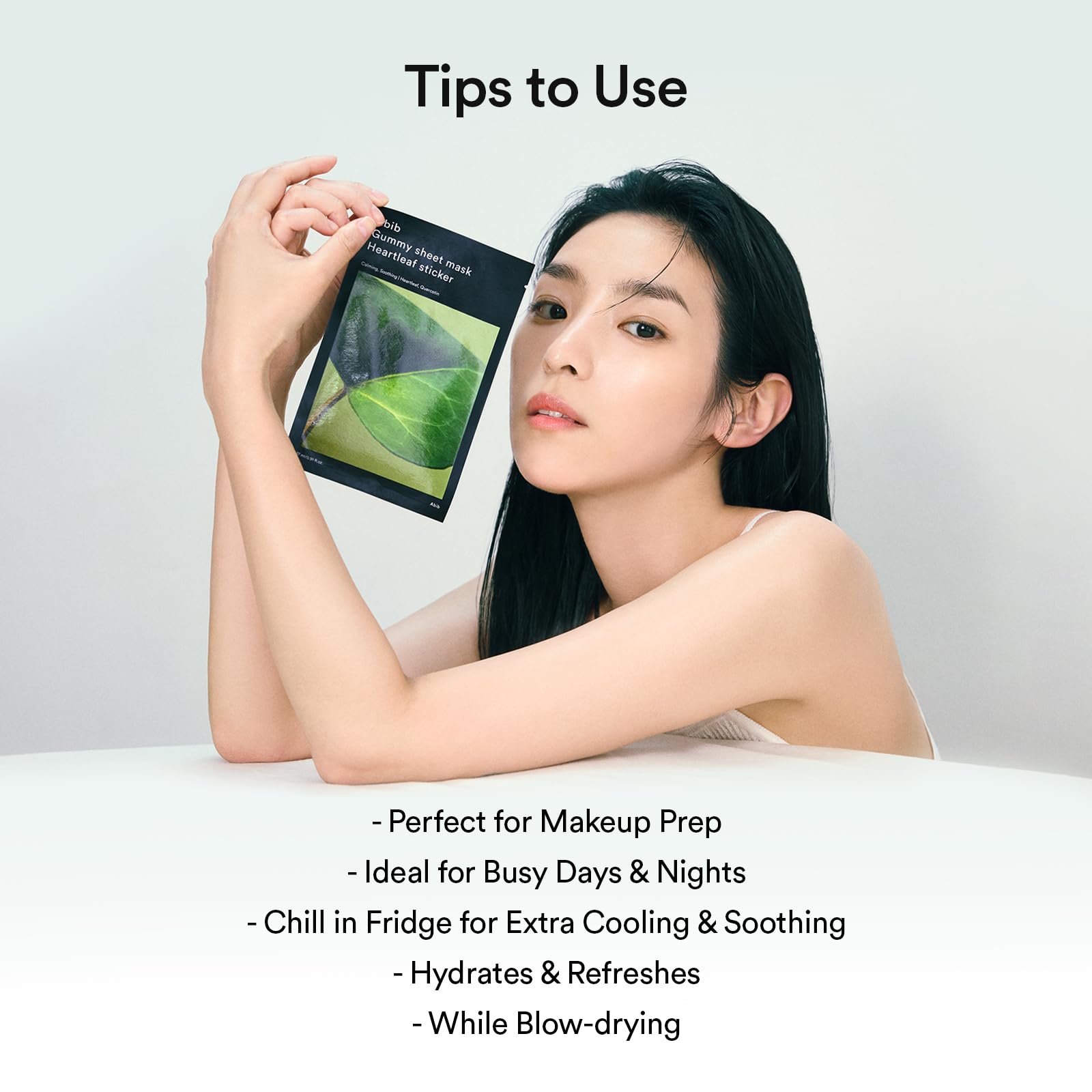 Abib gummy-sheet-mask free-from-parabens closeup communicates clean, irritant-free K‑Beauty.