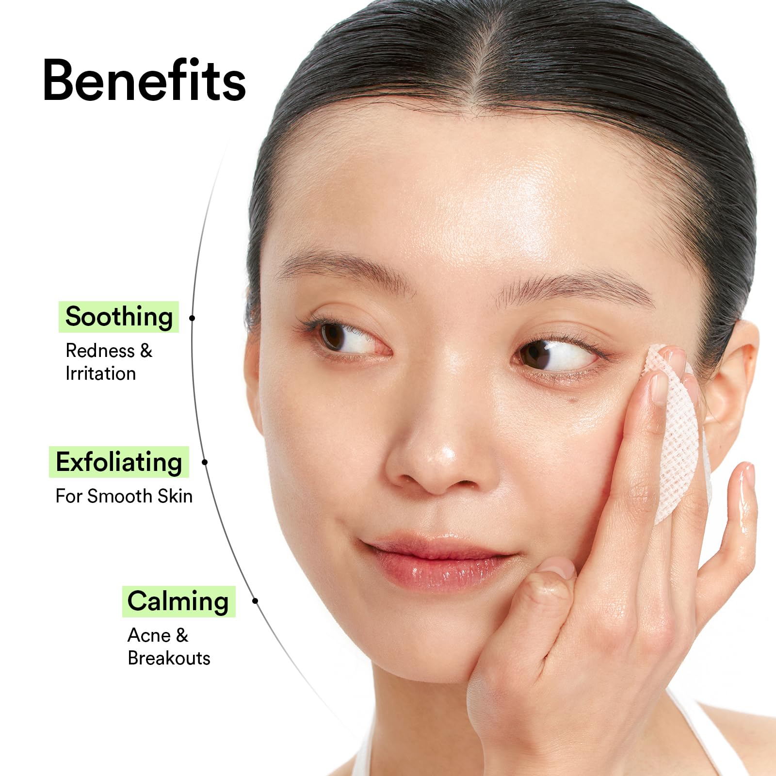 Abib Heartleaf Spot Pad pore-tightening and hydrating effect on skin.