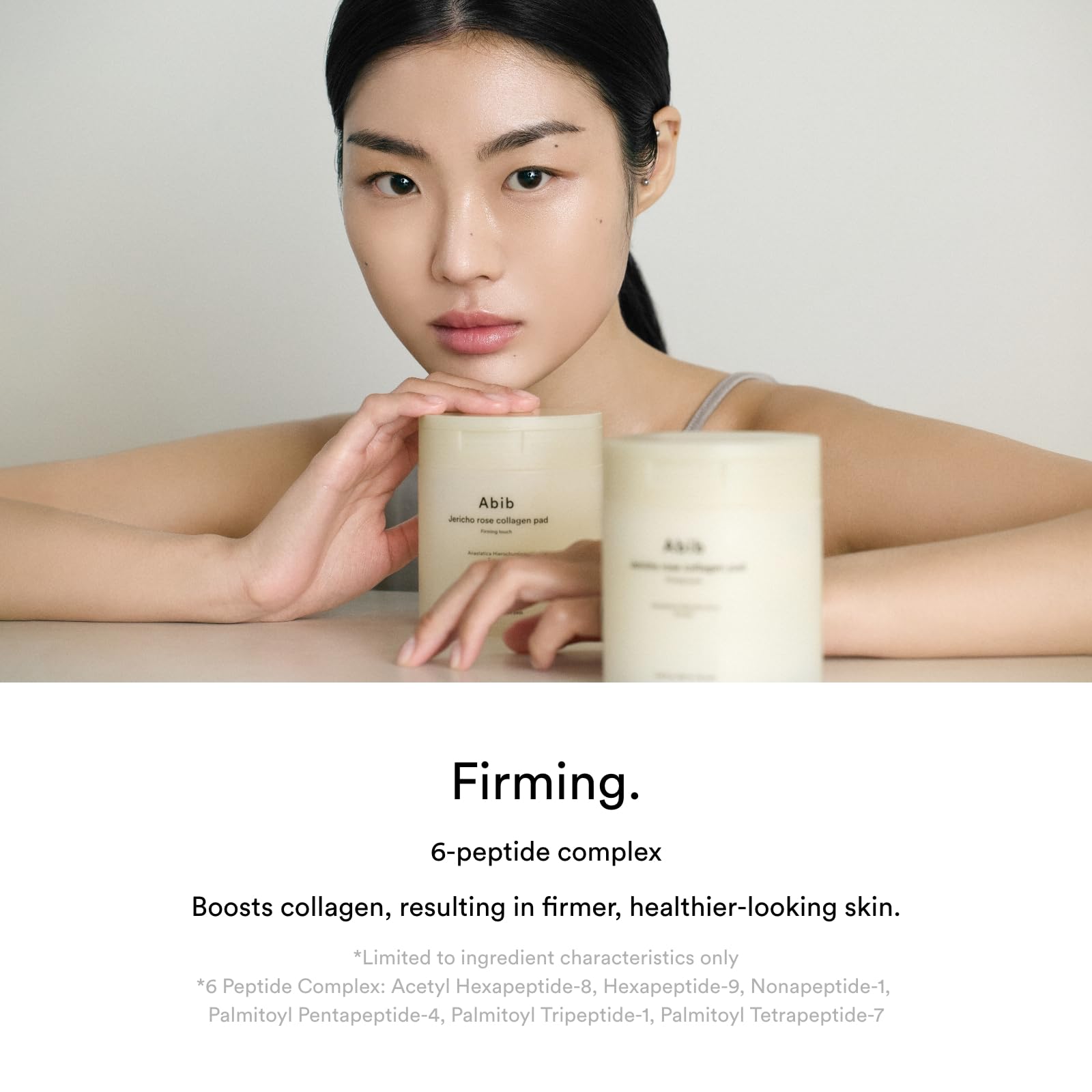 Abib Jericho Rose Collagen Pad ingredients highlight niacinamide and collagen.