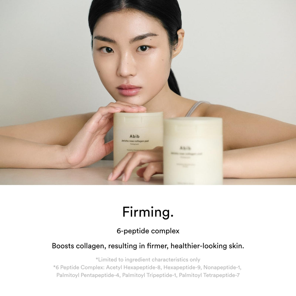 Abib Jericho Rose Collagen Pad ingredients highlight niacinamide and collagen.