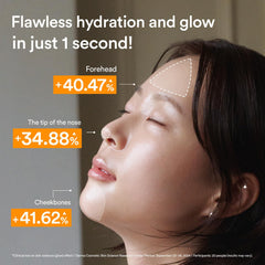 Abib Jericho Rose Glow Spray dispenser demonstrates quick hydrating boost for face on-the-go.
