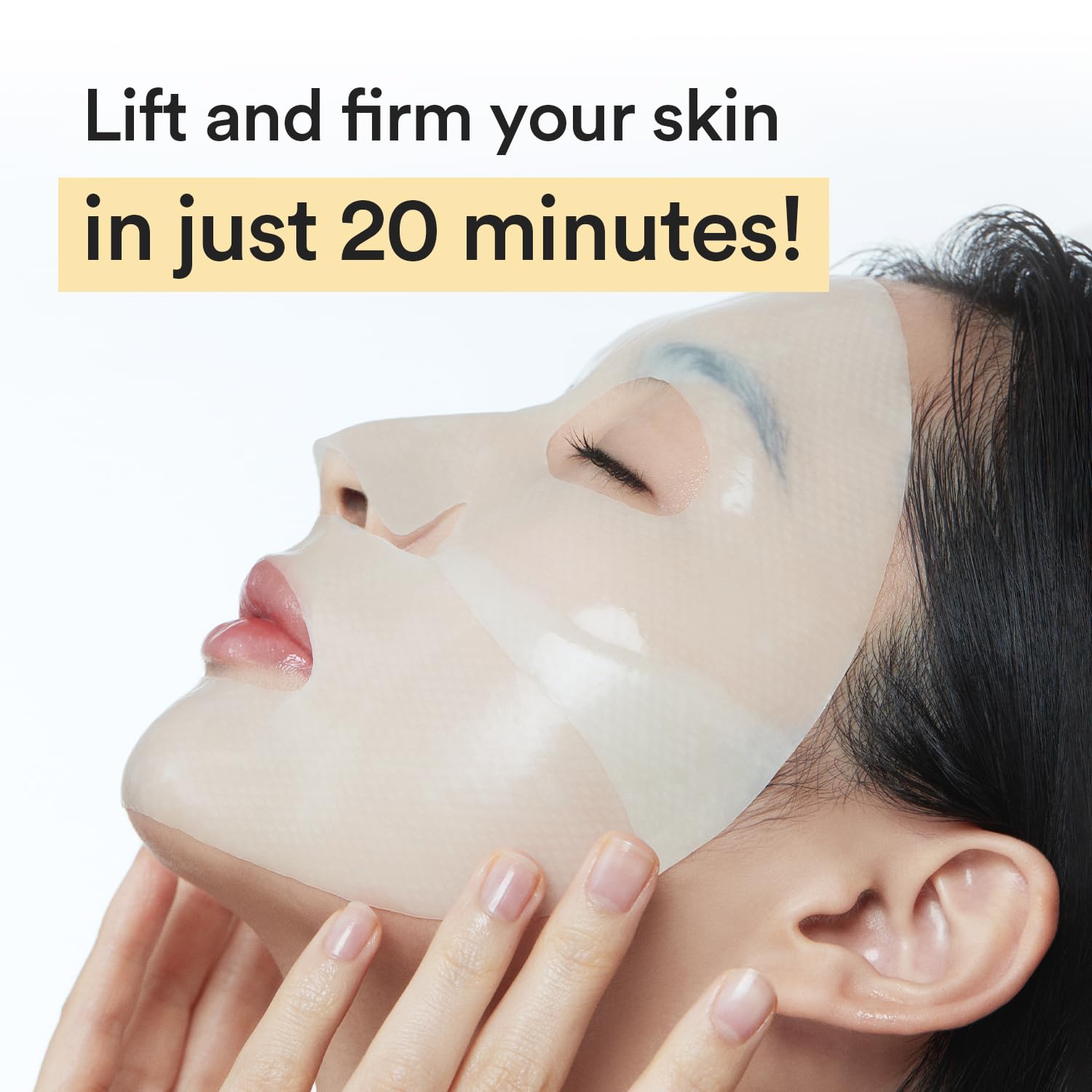 Abib Jericho Rose Jelly hydrogel sheet applied for soothing nourishment.