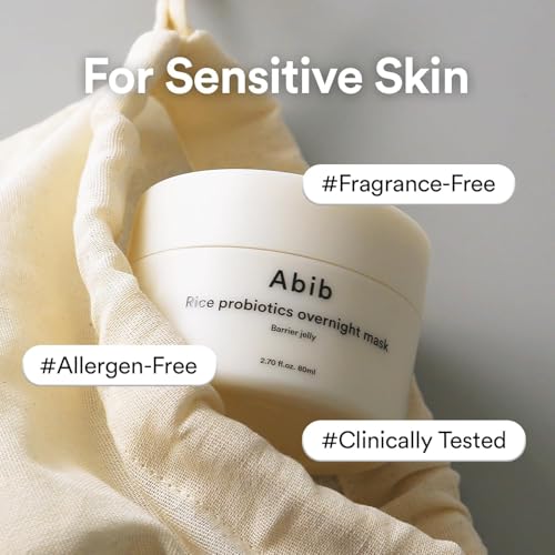 Abib Overnight Mask on skin showing hydrated, even tone.