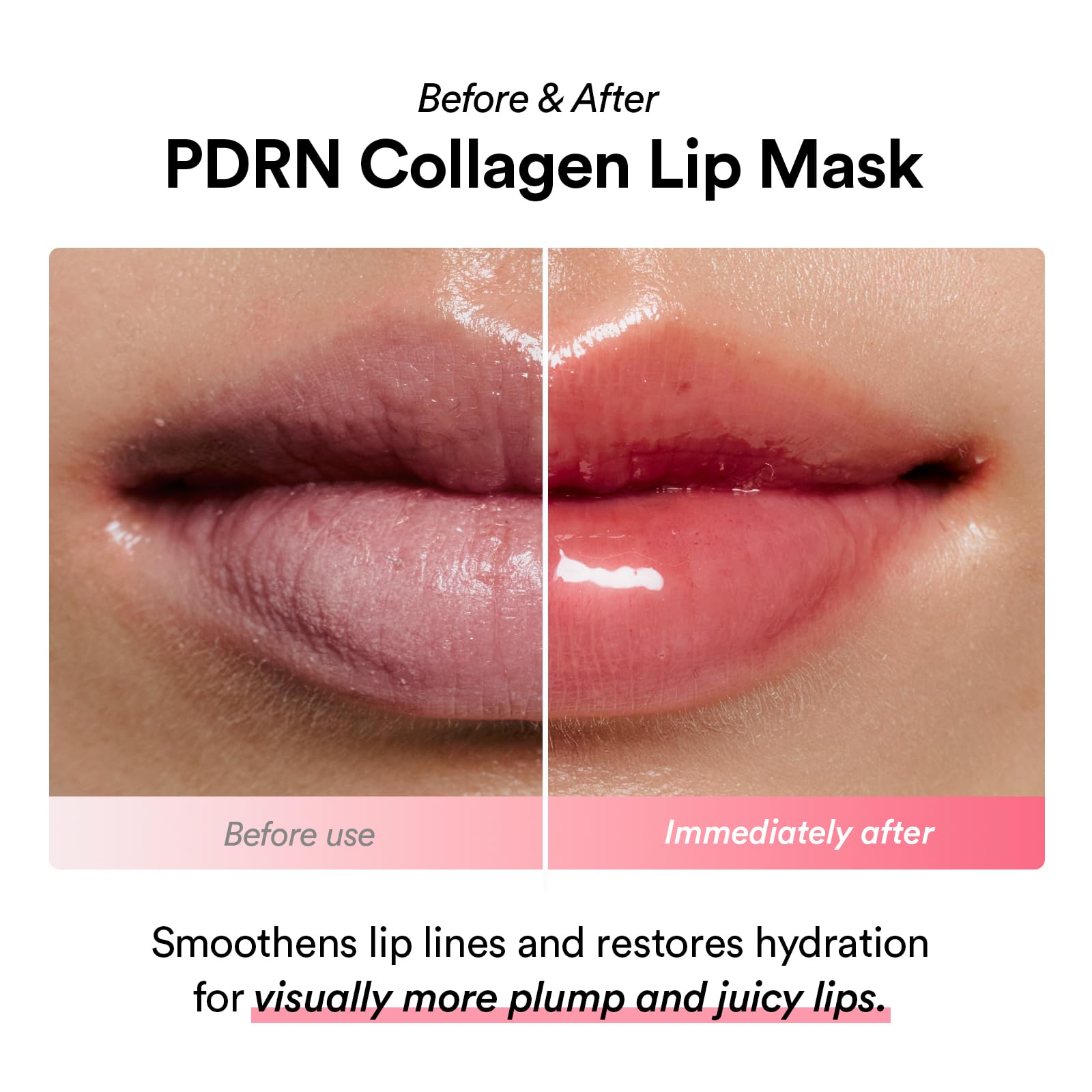 Abib PDRN Collagen Lip Mask texture glazed jelly demonstrates light application