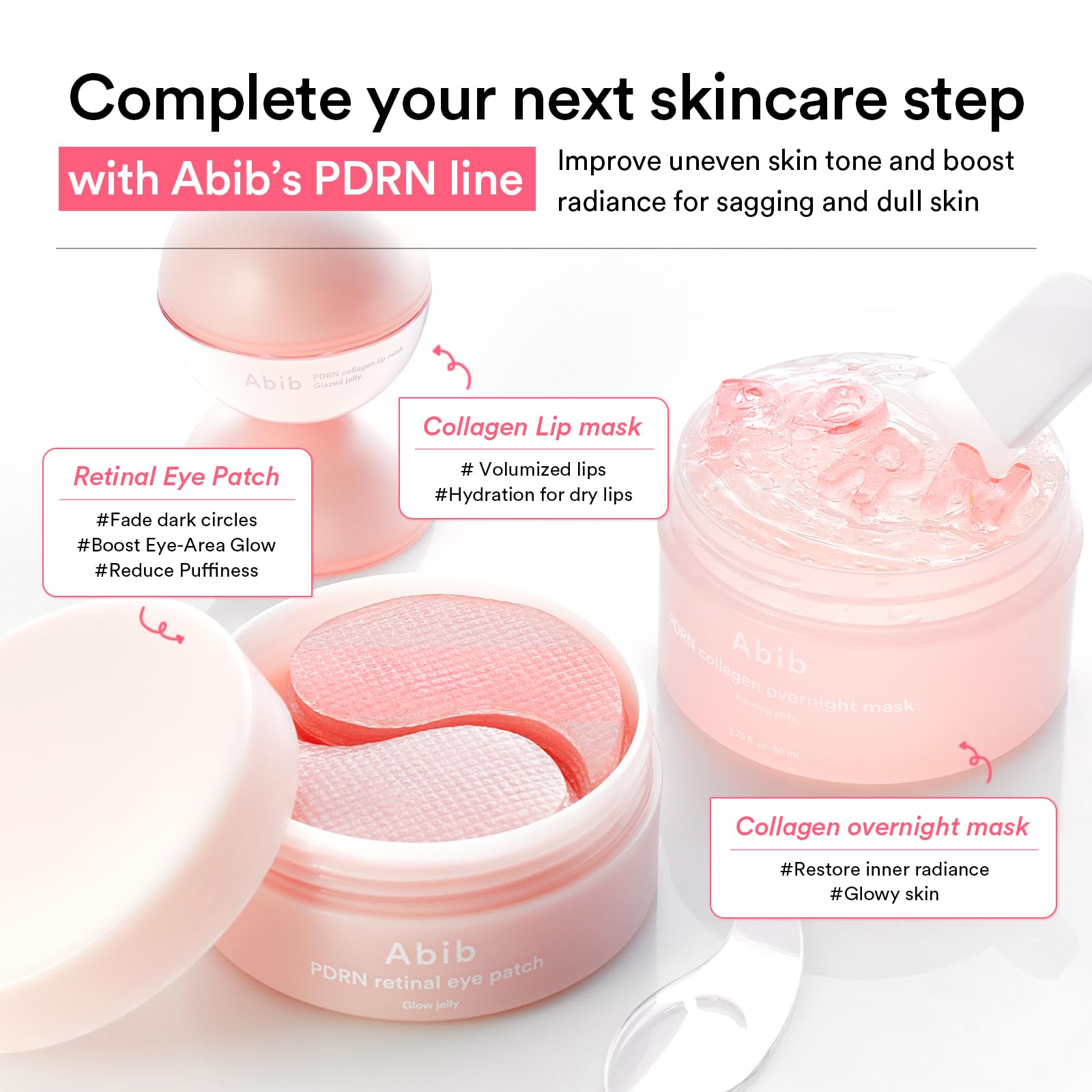 Abib eye patches image highlights retinol-infused under-eye care