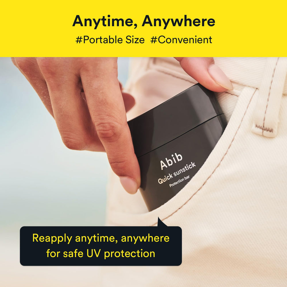 Abib Quick Sunstick compact size ideal for sports and outdoor use.