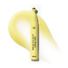 Abib retinal eye serum lifting roller bottle closeup for targeted anti-aging around eyes.
