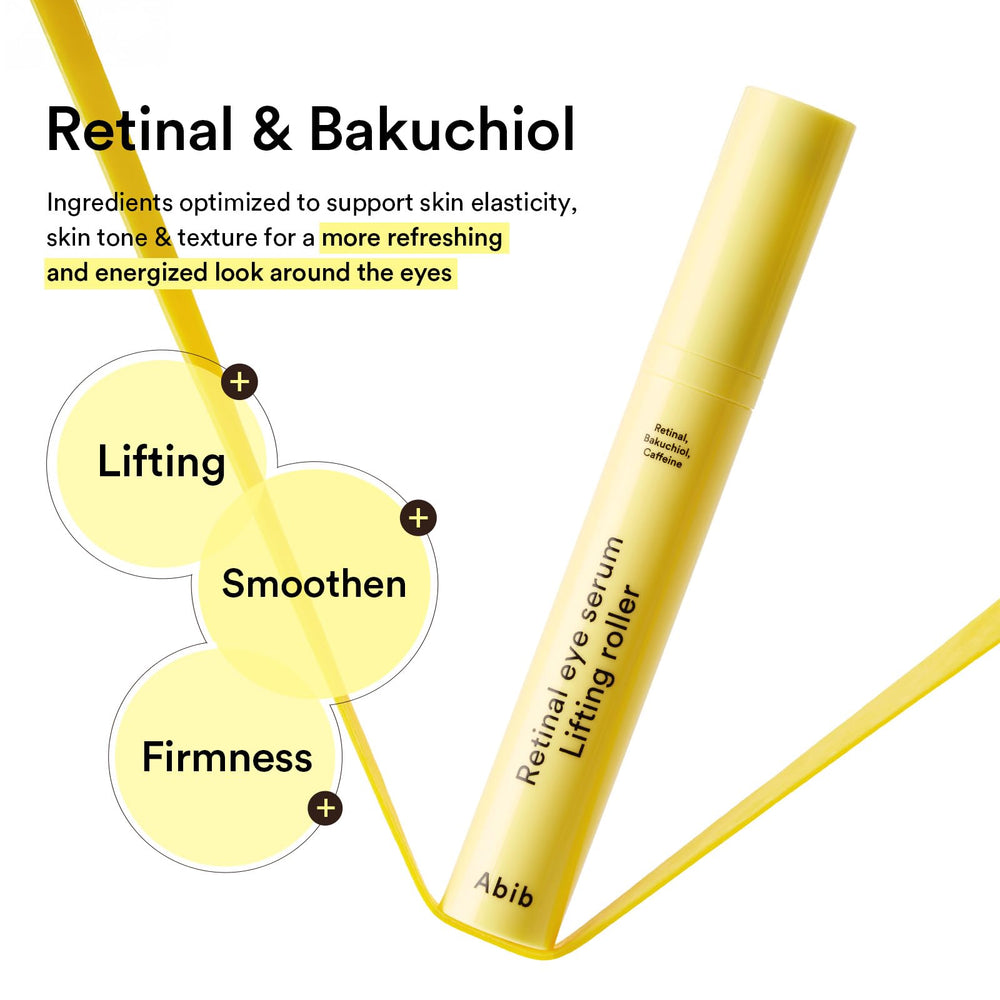 Abib Retinal Eye Serum precise roller dispensing shows controlled application.