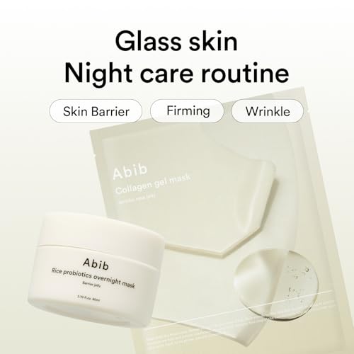 Abib Rice Probiotics Overnight Mask barrier jelly texture closeup emphasizes hydration delivery