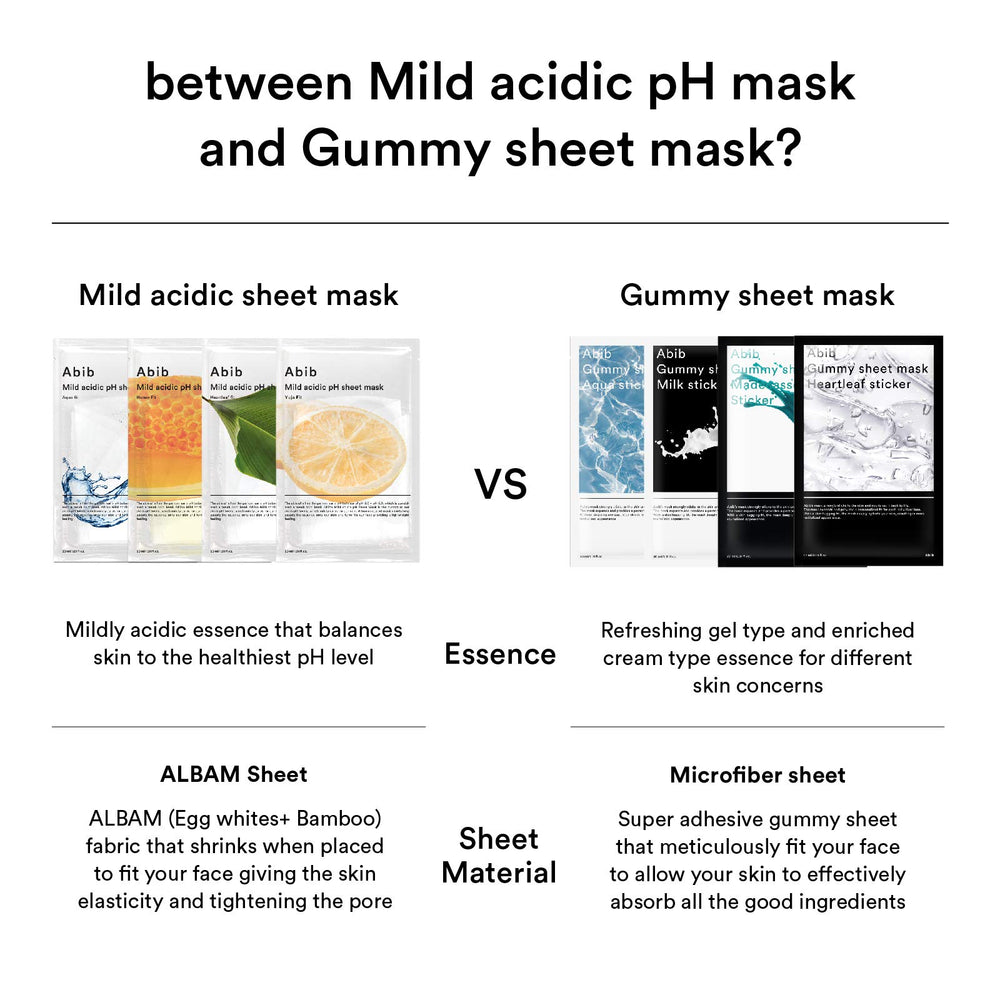 Abib skin-care routine with mask cue highlights refreshing, non-stress hydration.