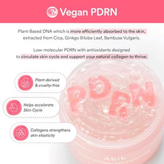 Abib Vegan PDRN ingredients with cica and ginkgo illustration highlighting plant-based nourishment