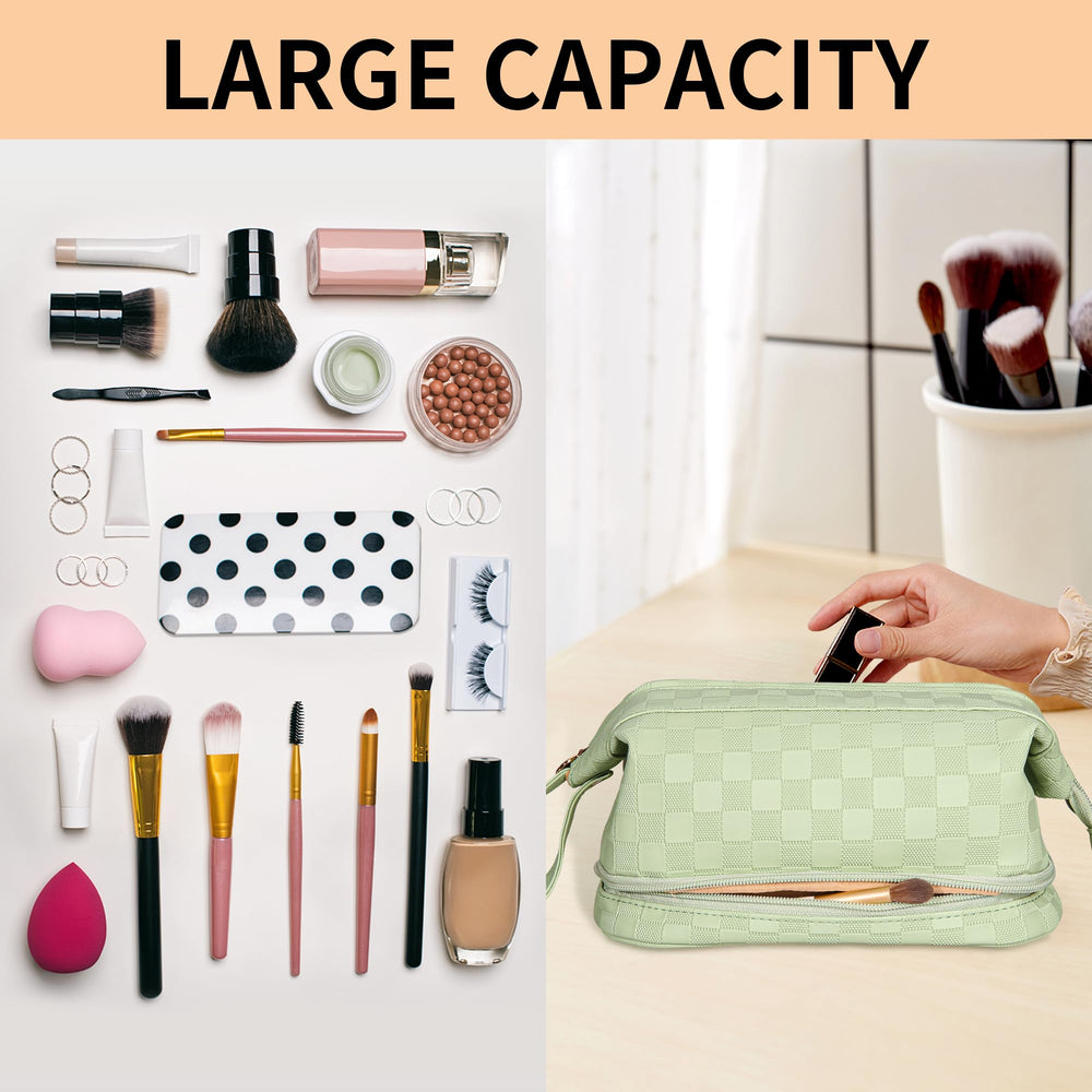 Abiudeng Dopp kit essentials bag with sturdy zipper for durable daily use.