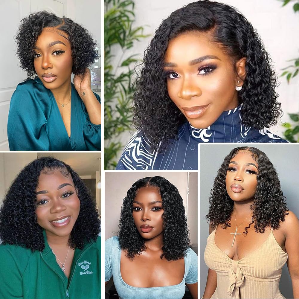 Ablvari Curly Bob Wig 12-inch length display suggesting versatile styling options