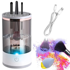 Abnaok electric makeup brush cleaner front view, compact and powerful for quick, residue-free cleaning.
