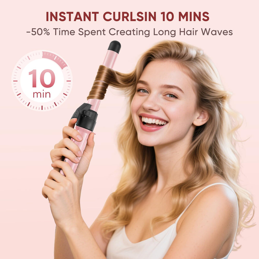 ABNER ceramic-coated tubes with five heat settings for controlled, hair-friendly styling