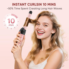 ABNER ceramic-coated tubes with five heat settings for controlled, hair-friendly styling