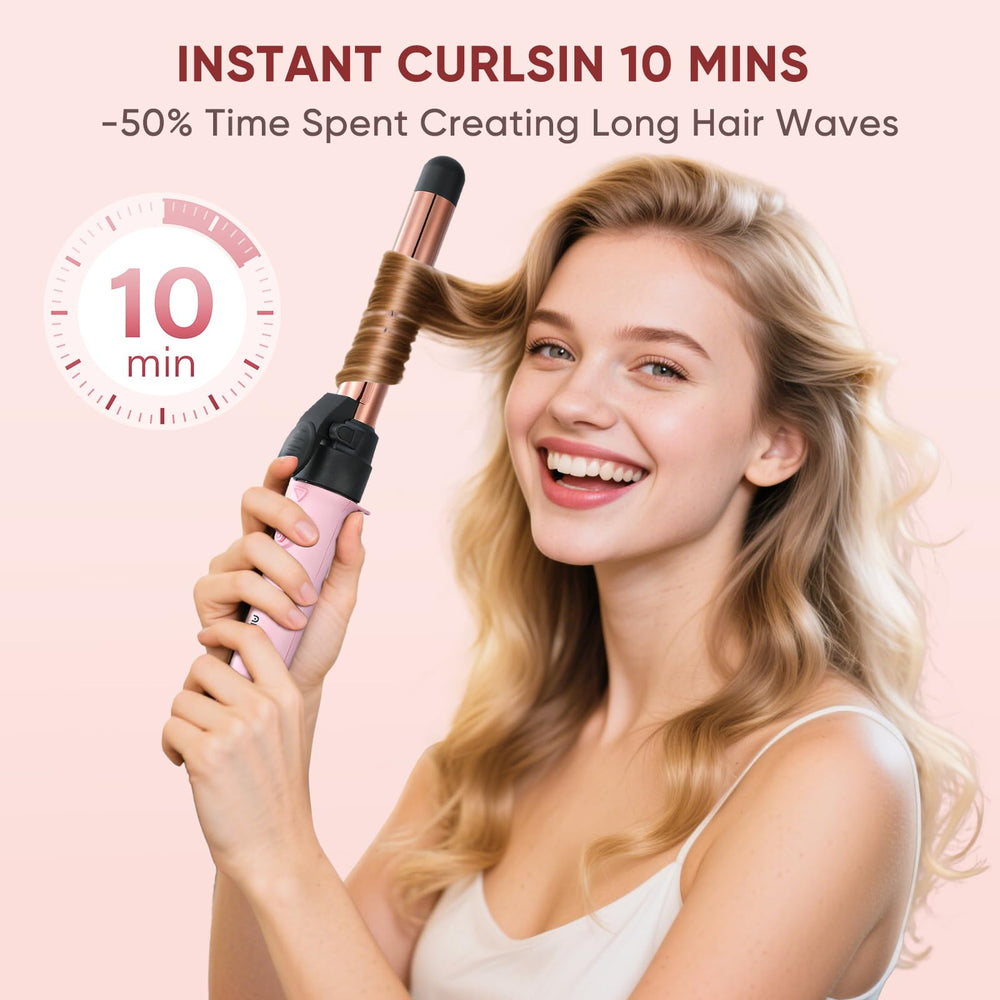 ABNER 1.25-inch barrel delivers loose curls and effortless waves with bounce
