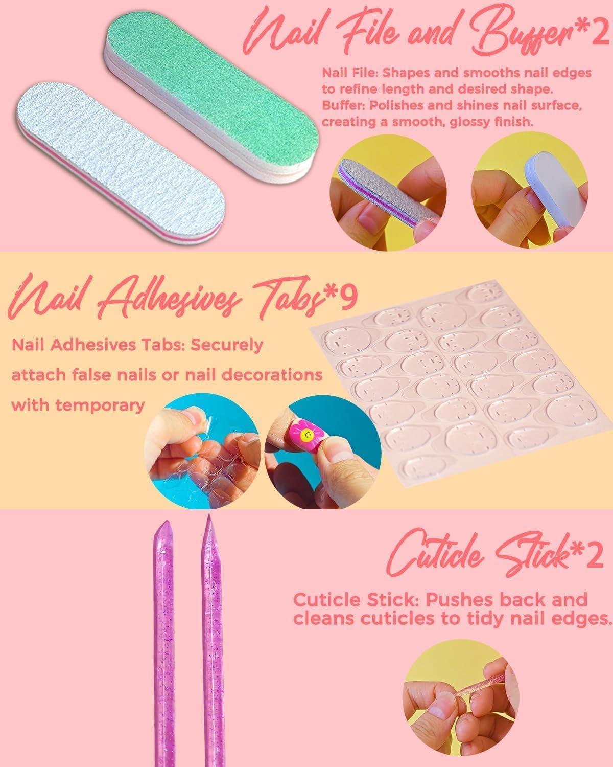 ABOLINE nail files to finish edges smoothly