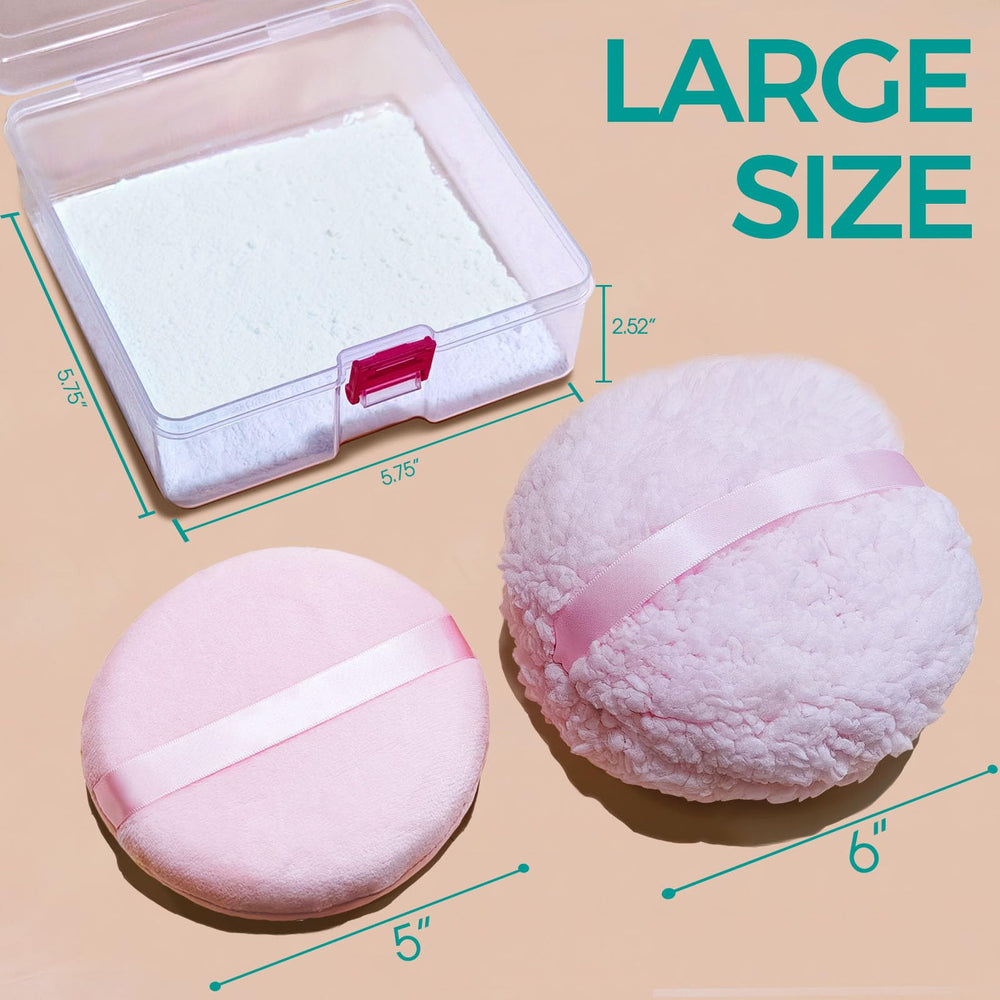 ABOLINE powder puff 5inch offers precise dusting and comfortable grip.