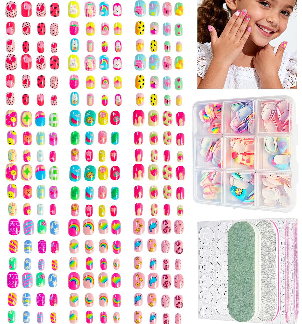 ABOLINE press-on nails kit main pack for quick at-home manicures