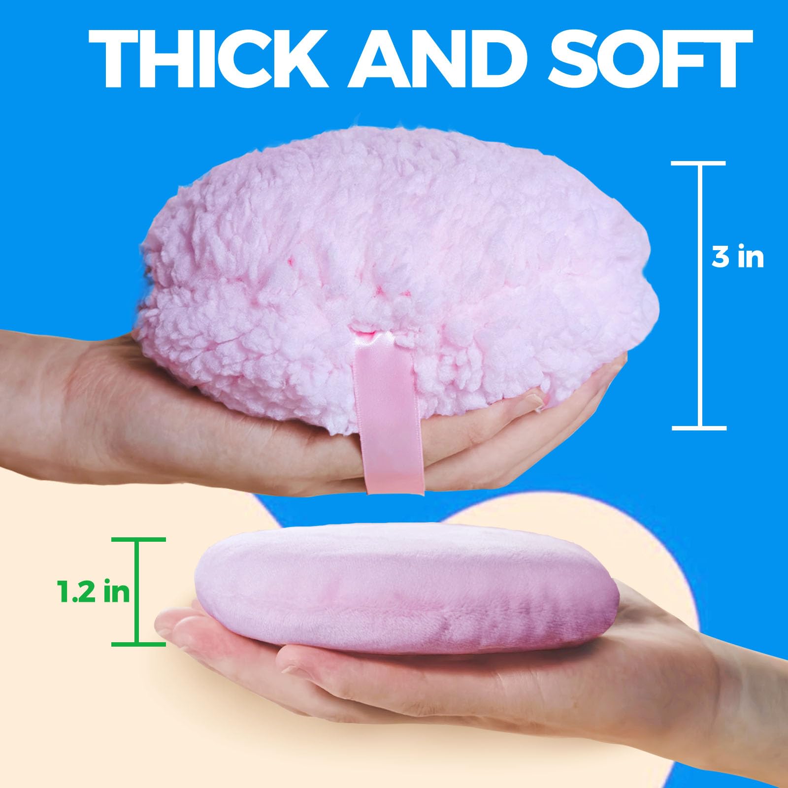 ABOLINE washable-powder-puff demonstrates easy cleaning and long-lasting performance.