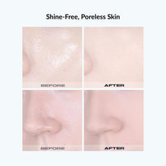 ABOUT TONE Blur Powder Pact close-up shows blurred pores for natural finish