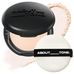 ABOUT TONE Blur Powder Pact compact with mirror for quick oil-control application