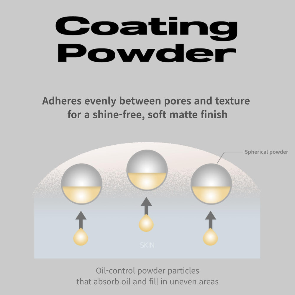 ABOUT TONE sebum cut powder compact vegan labeling signals clean, cruelty-free beauty.