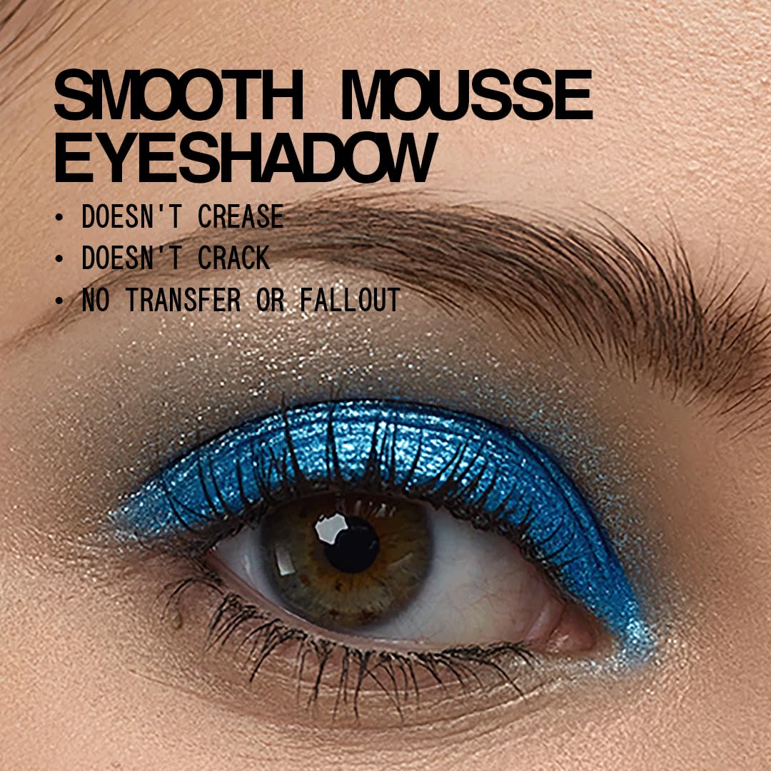 aboutface Fractal Glitter Eye Paint Above Santorini mousse texture close-up for smooth application