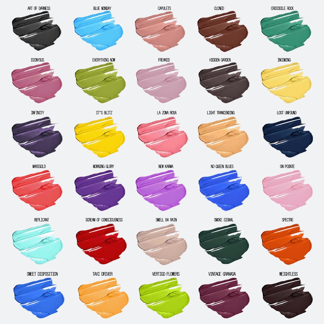 about-face Matte Fluid Eye Paint Art of Darkness night look demonstrates intense color payoff