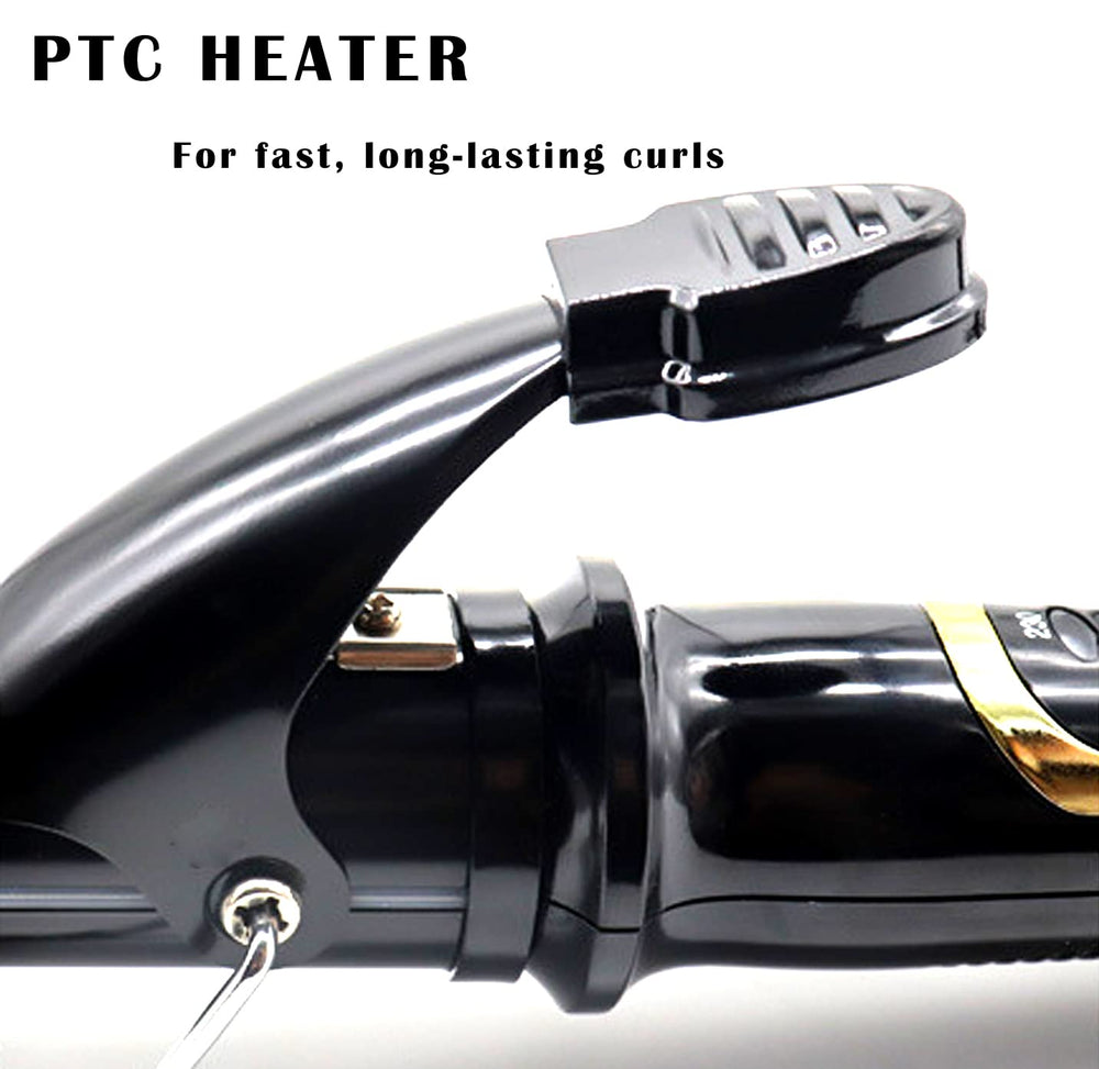 abp curling iron 360-degree swivel cord image shows easy maneuverability during styling