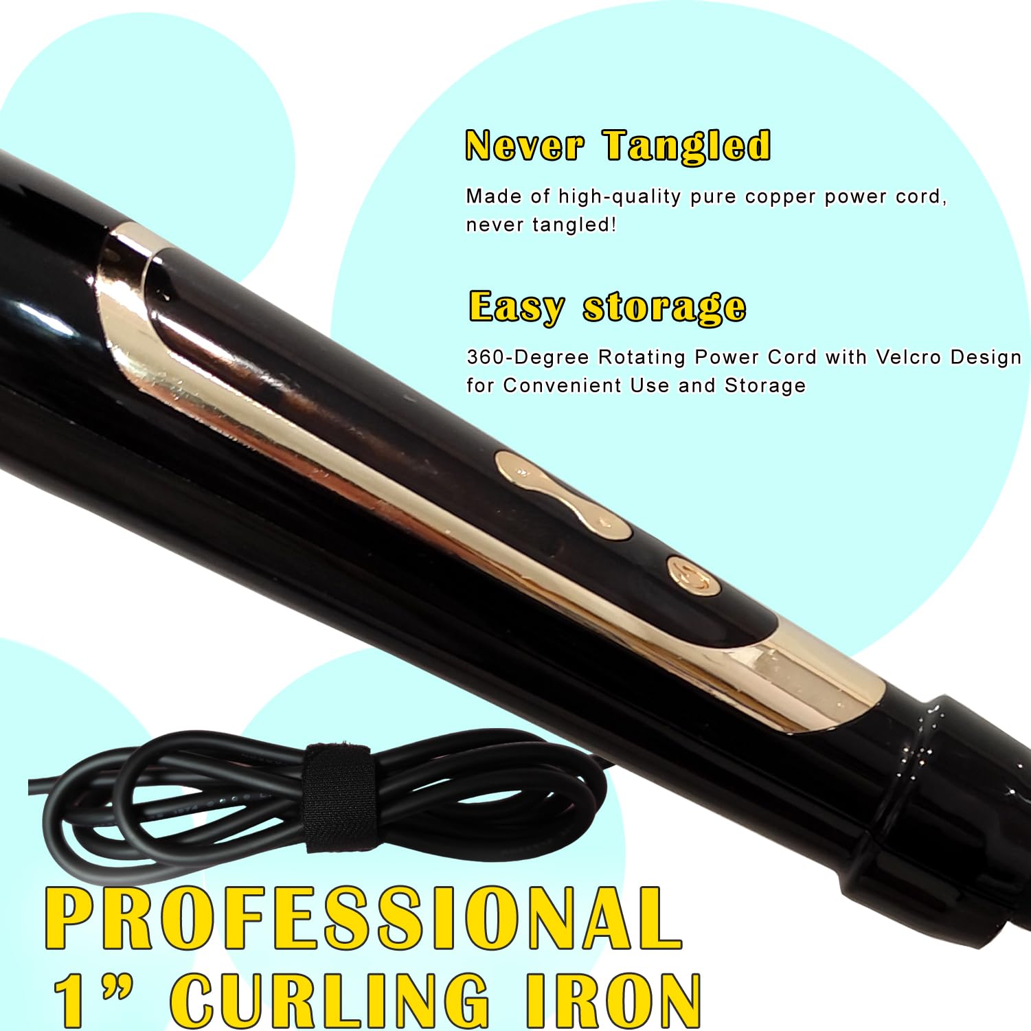 abp curling iron uses PTC quick-heat technology for faster styling