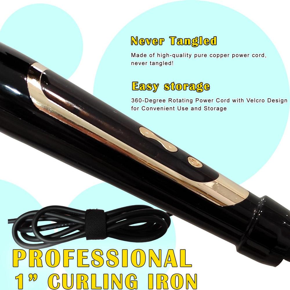 abp curling iron uses PTC quick-heat technology for faster styling