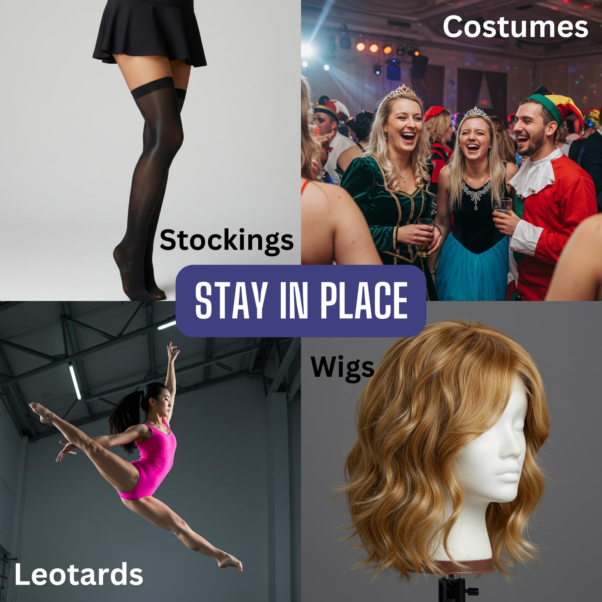 ABSOLUTE SUPPORT It Stays skin glue clothes keeps delicate outfits secure without staining.