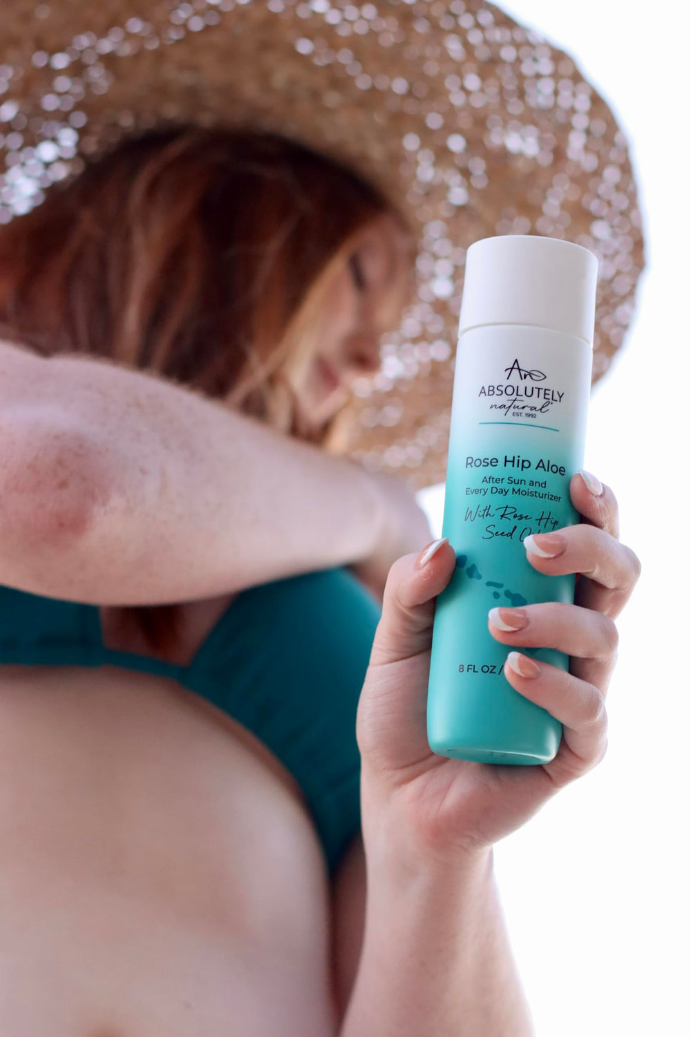 Absolutely Natural sun-kissed glow effect with lotion showing lasting hydration