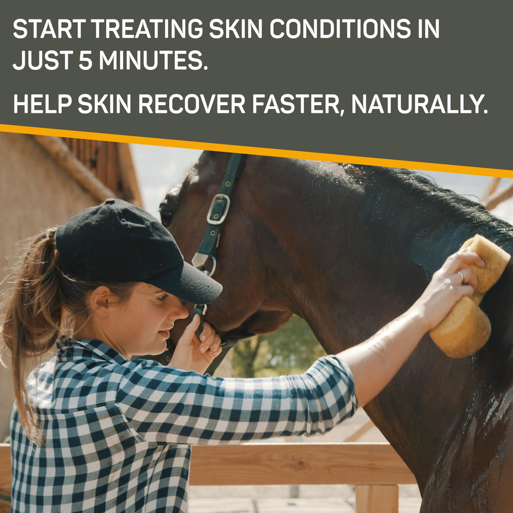 Absorbine Silver Honey Rapid Shampoo lather shows light cleansing for sensitive skin