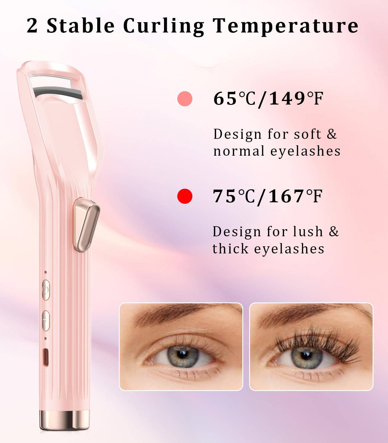 10 second heat up for quick morning lash curling