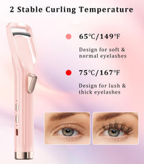 10 second heat up for quick morning lash curling