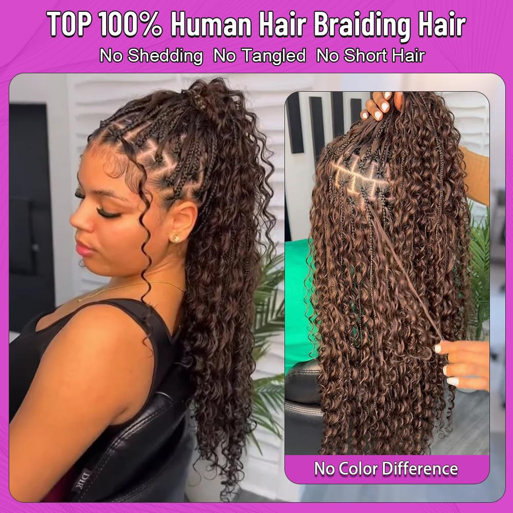 Acbhoa deep-wave-braiding-hair set without weft creates versatile curls.
