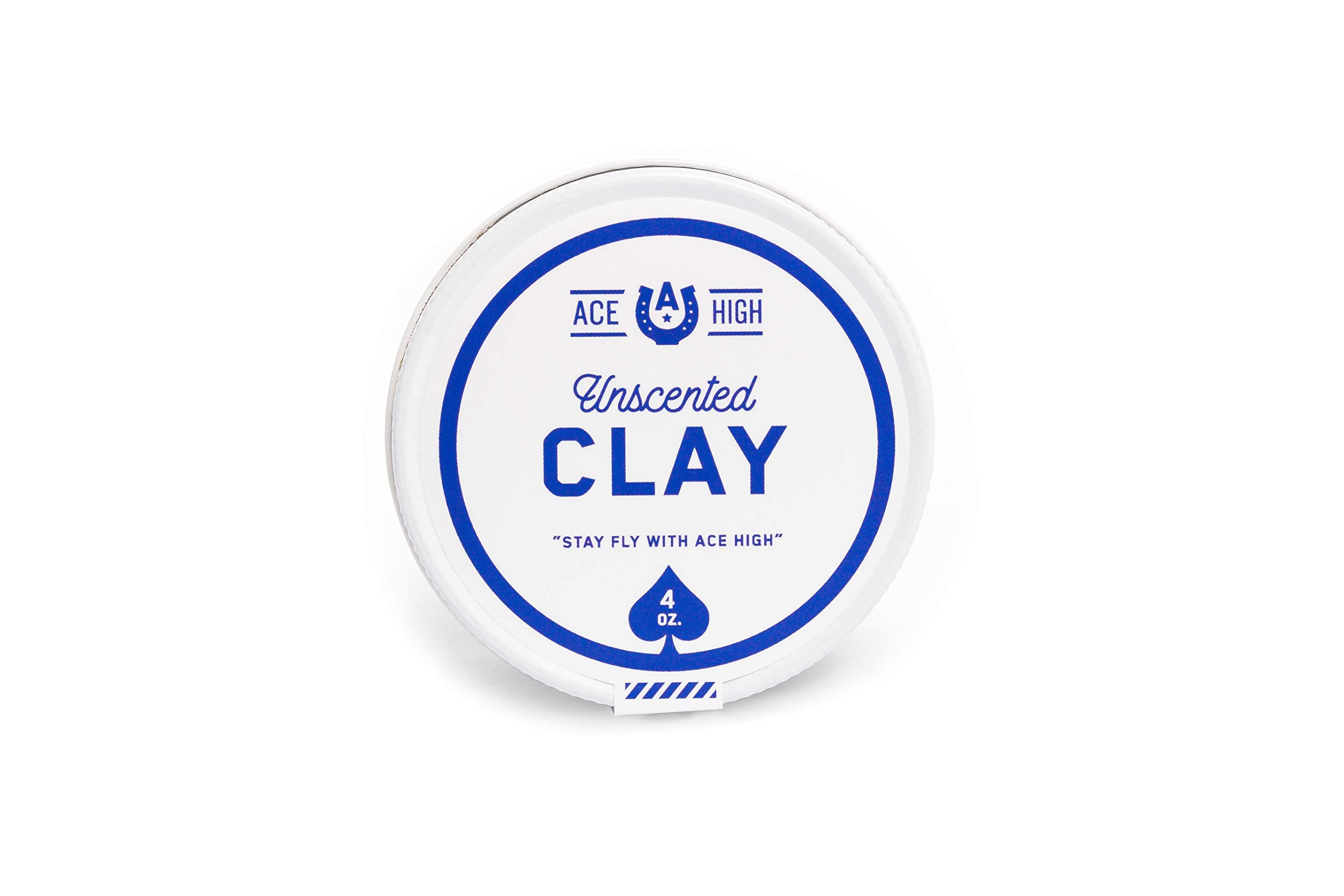 Ace High Unscented Hair Clay being pressed with hands for texture control.
