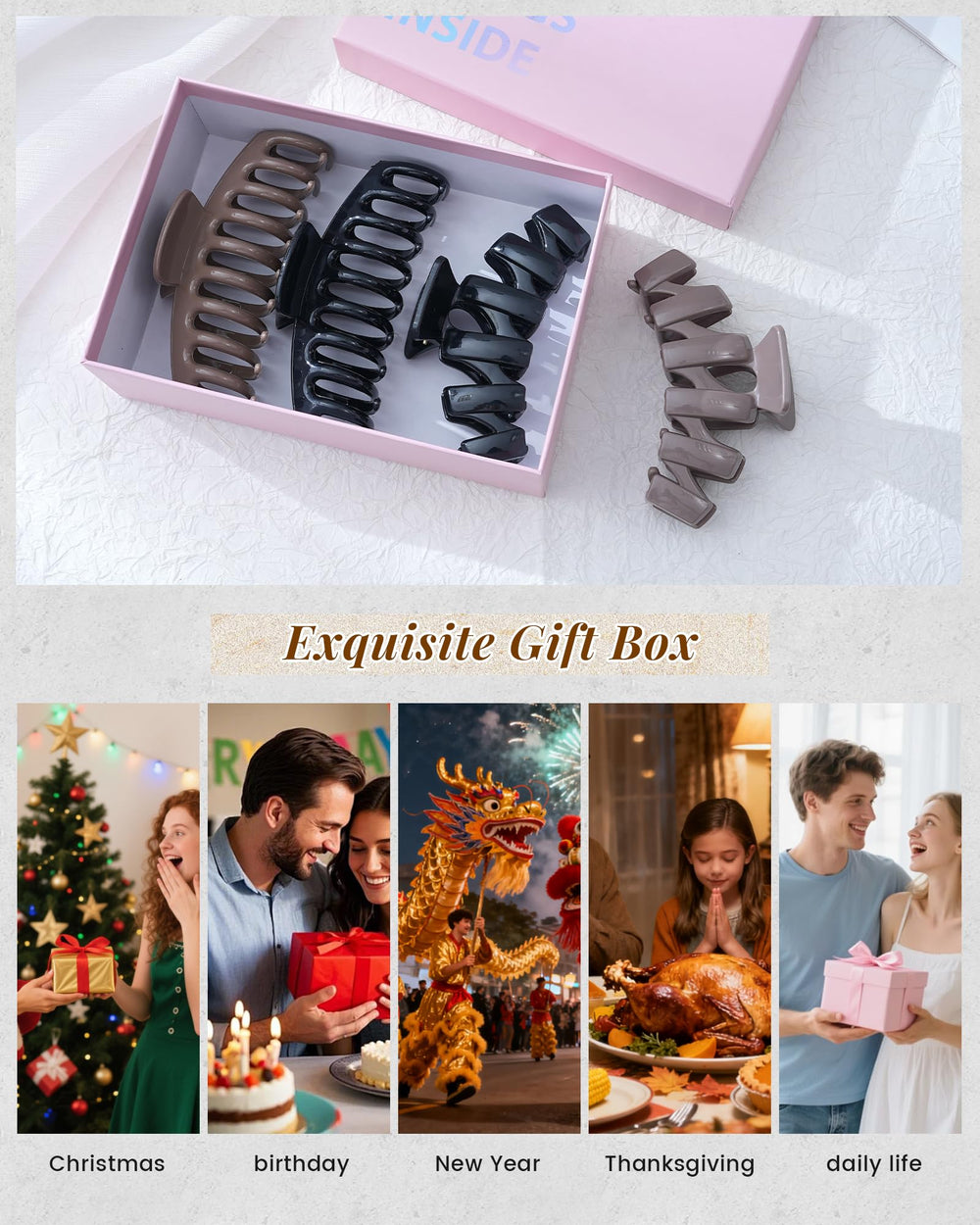 ACECHA travel-friendly hair clips easy to pack for on-the-go styling