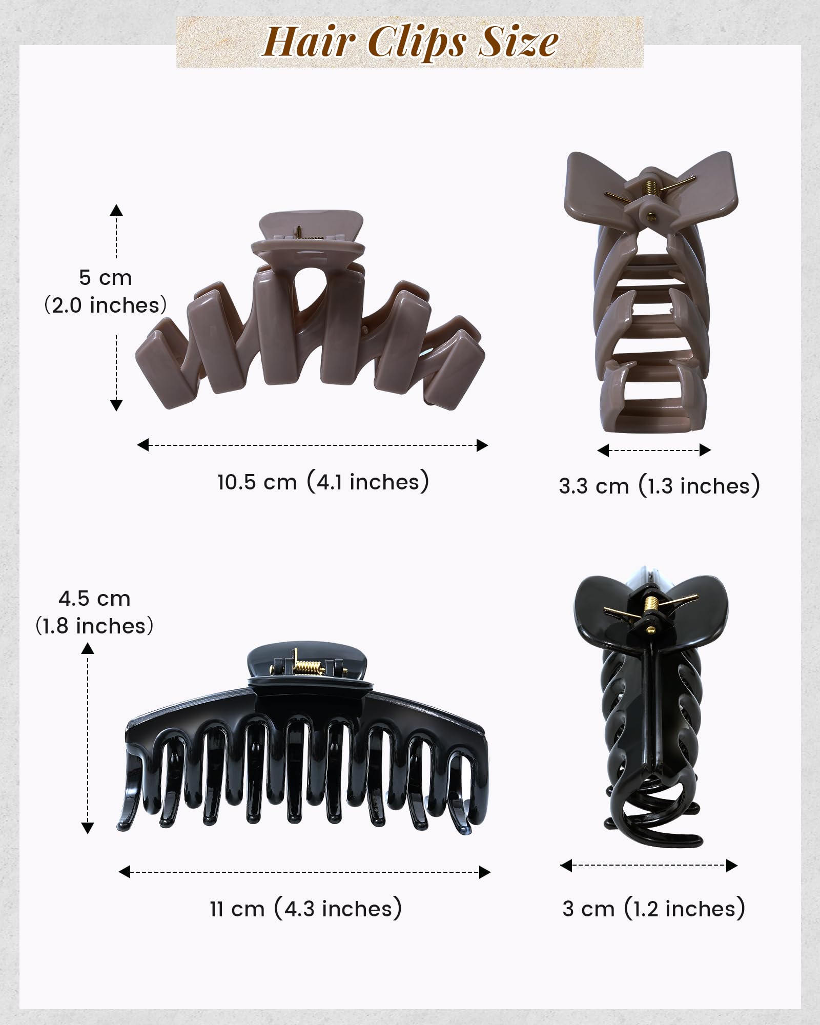 ACECHA versatile clip secures thin or thick hair for chic updos