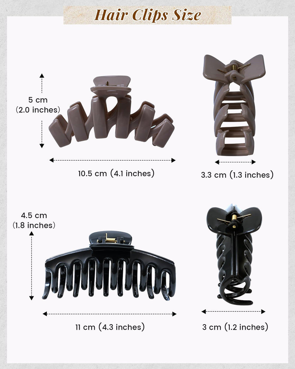 ACECHA versatile clip secures thin or thick hair for chic updos